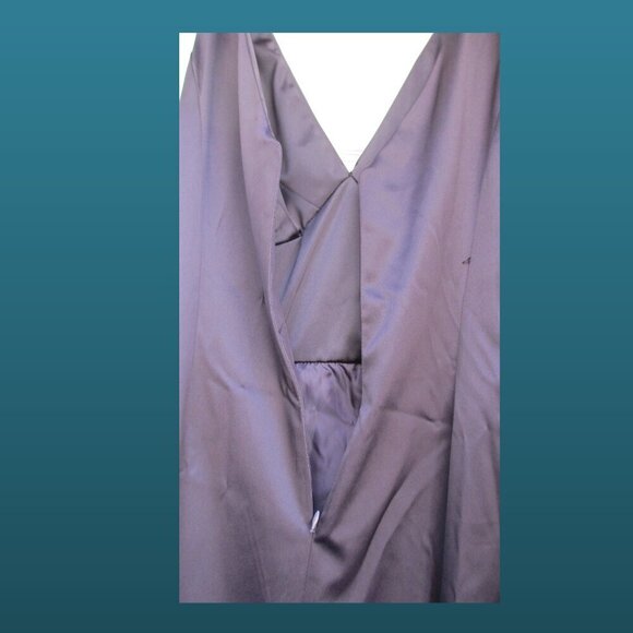 Patra Gown Women's Draped Full-Length Gown 10 Purple Back Zipper Closure + - Picture 4 of 10